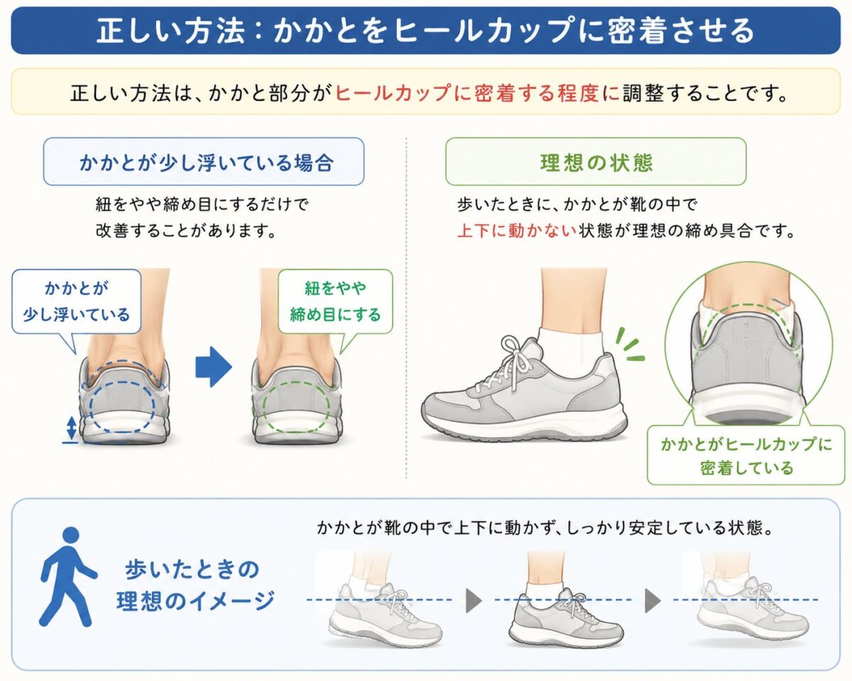 靴紐を正しく結ぶ