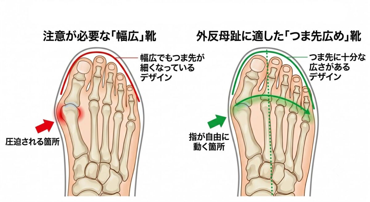 1.つま先に十分な広さがあるか