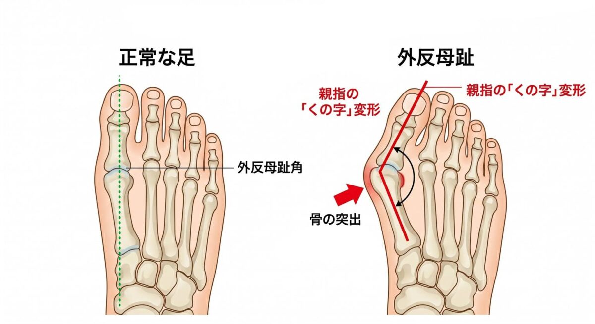 外反母趾とは?足の親指が「くの字」に変形している症状
