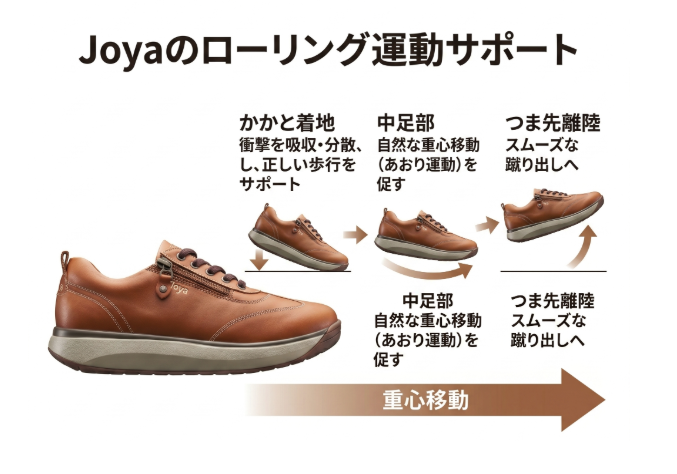 自然な体重移動がしやすい構造になっている